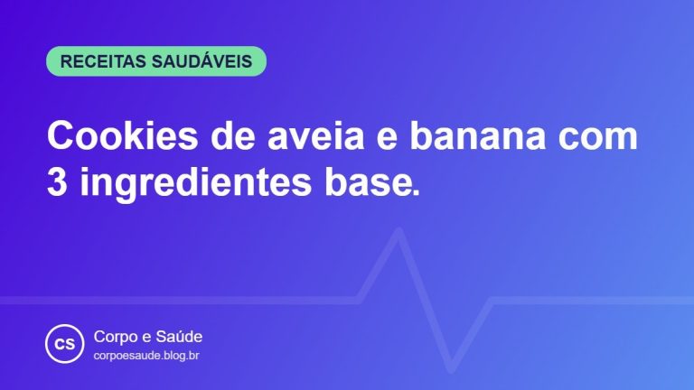 Cookies de aveia e banana com 3 ingredientes base