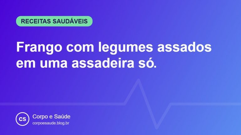 Frango com legumes assados em uma assadeira só